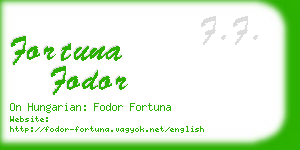 fortuna fodor business card
